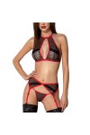 Passion Ensemble De Lingerie Sexy Satara Set, Noir,S-M