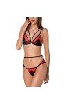Passion Ensemble De Lingerie Sexy Peonia Set, Rouge,L-XL