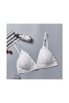PBLCYUT Souponières en Dentelle Profonde V Deep V for Femmes sans Fil Push up Bra Fix Comfort Underwear Sexy Lingerie French 