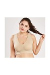 Soutiens-gorge for femmes plus taille de soutien-gorge sans soudure coton sous-vêtements respirant sans fil avec coussinets p