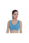 Soutiens-gorge for femmes plus taille de soutien-gorge sans soudure coton sous-vêtements respirant sans fil avec coussinets p