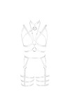 Harnais Punk pour Femmes Body Cage Soutien-Gorge à Bretelles Ensemble de Lingerie Porte-Jarretelles Goth Halloween Dance Rave