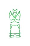Harnais Punk pour Femmes Body Cage Soutien-Gorge à Bretelles Ensemble de Lingerie Porte-Jarretelles Goth Halloween Dance Rave