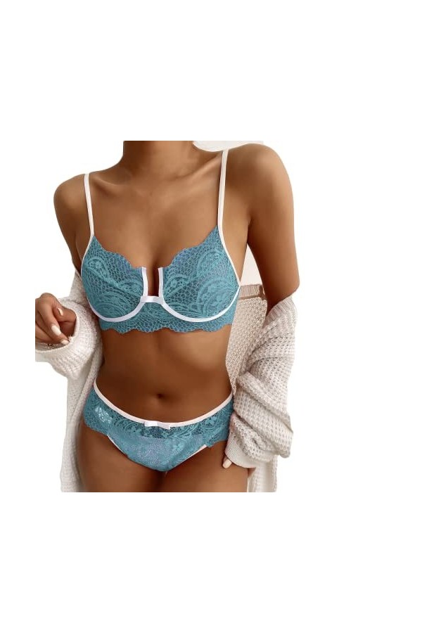 UIVHLW Nuisette Femme Dentelle Transparente Grande Taille Procédé Jacquard Vêtements Femme