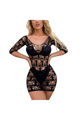 UIVHLW Body Perspective sous-Vêtements Féminins en Maille De Dentelle Transparente