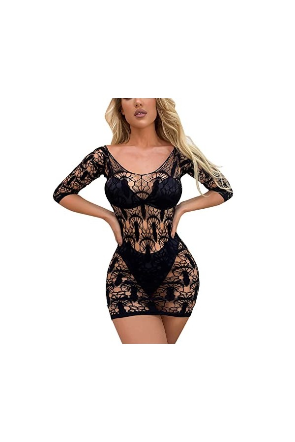 UIVHLW Body Perspective sous-Vêtements Féminins en Maille De Dentelle Transparente