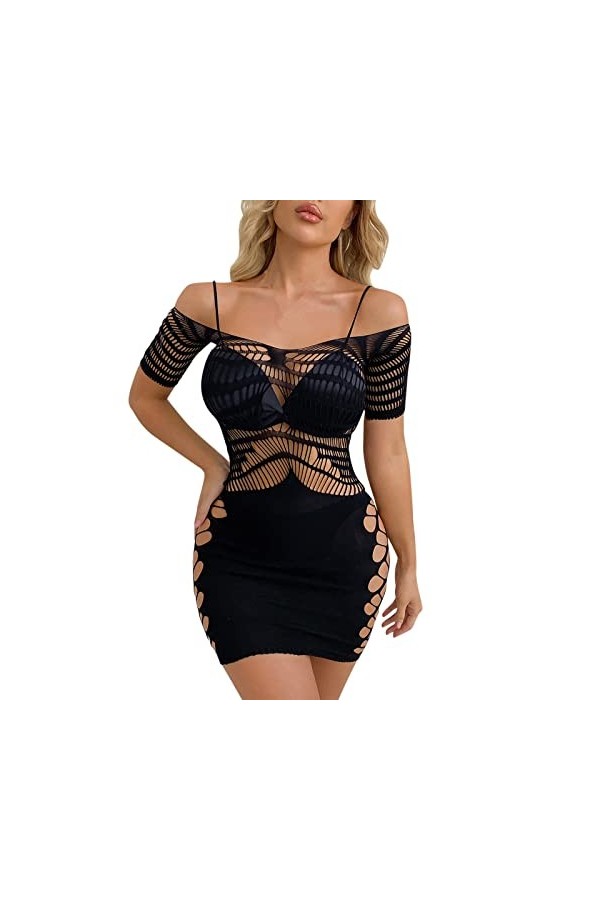 UIVHLW Body Perspective sous-Vêtements Féminins en Maille De Dentelle Transparente