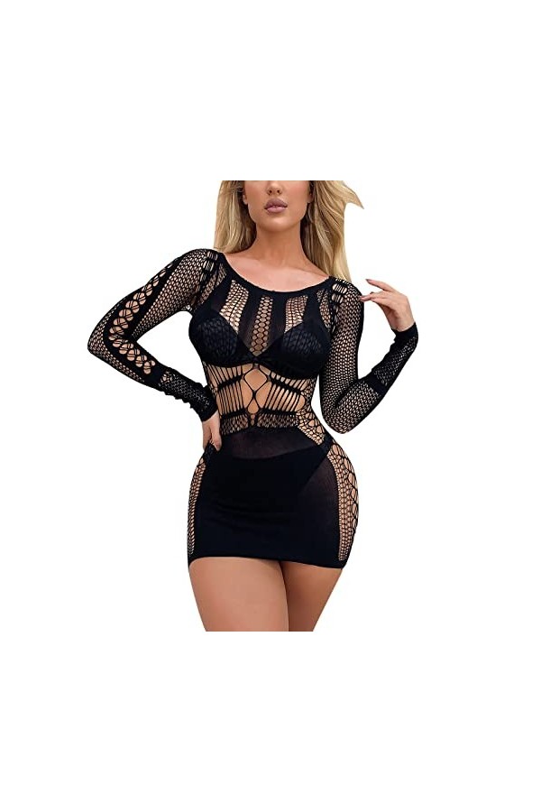 UIVHLW Body Perspective sous-Vêtements Féminins en Maille De Dentelle Transparente