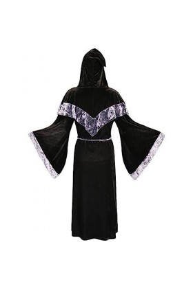 Costume dHalloween pour homme - Robe de sorcier mystique - Robe médiévale - Renaissance - Sweat à capuche - Costume de moine