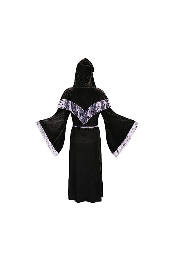 Costume dHalloween pour homme - Robe de sorcier mystique - Robe médiévale - Renaissance - Sweat à capuche - Costume de moine