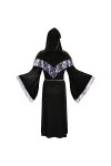 Costume dHalloween pour homme - Robe de sorcier mystique - Robe médiévale - Renaissance - Sweat à capuche - Costume de moine