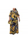 VIVICOLOR Robe Africaine Boho Sexy pour Femmes, Robe de Longueur de Plancher de Dashiki de Taille Plus Femme, Pas de Ceinture