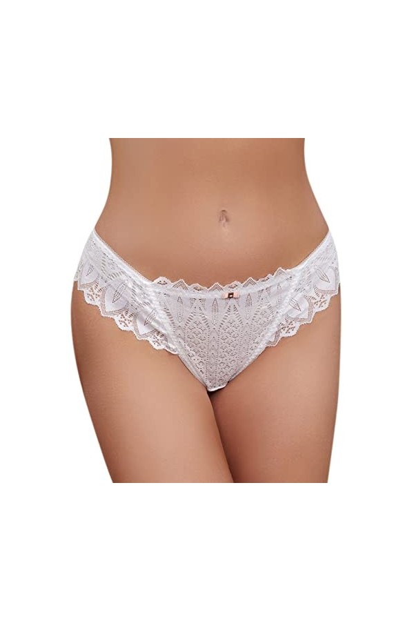 Dasongff String Femme Sexy Chic Dentelle String Ficelle Culotte Taille Basse Belle Fesses G-String Tangas Sensuelle Creuses R