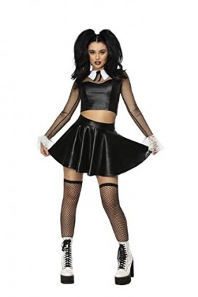 Smiffys 56453 Fever Gothic Écolière pour femme, multicolore, taille L-UK 16-18