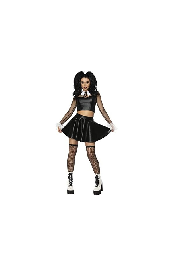 Smiffys 56453 Fever Gothic Écolière pour femme, multicolore, taille L-UK 16-18