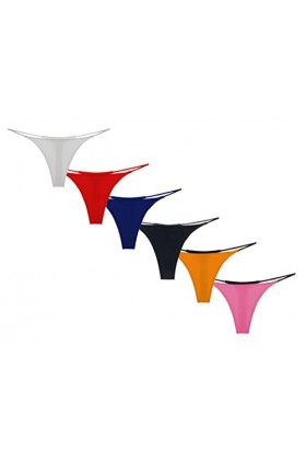 String pour Femme Sexy Culottes T Back sans Couture Tangas Slips Coton Douce Cadeau