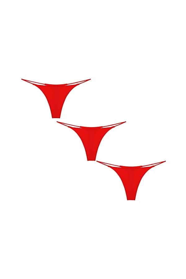 String pour Femme Sexy Culottes T Back sans Couture Tangas Slips Coton Douce Cadeau