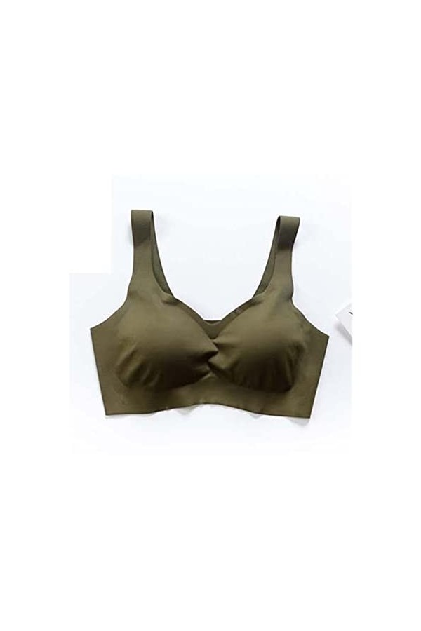 PBLCYUT Sexy Femmes Soutiens-Gorge Push up Gather Bralette Souplets sans Soudure Bands Size : Medium, Color : Orange 