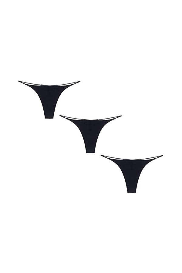 String pour Femme Sexy Culottes T Back sans Couture Tangas Slips Coton Douce Cadeau