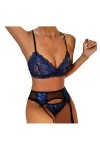 UIVHLW Lingerie sous-Vêtements Corset en Dentelle Transparente Ensembles pour Femmes Vêtements