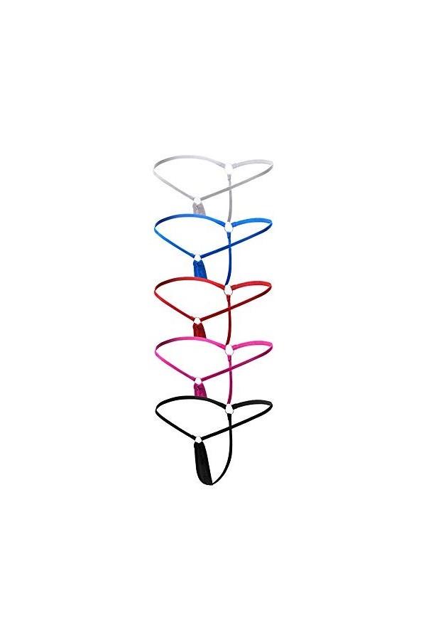 RUNYN Mini string sexy pour femme - Couleur unie - Taille basse - - XL