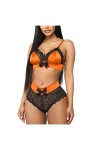 UIVHLW Lingerie À Travers La Dentelle Satin Womens Underwear Temptation Hollow Out Costume