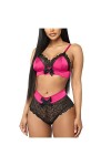 UIVHLW Lingerie À Travers La Dentelle Satin Womens Underwear Temptation Hollow Out Costume