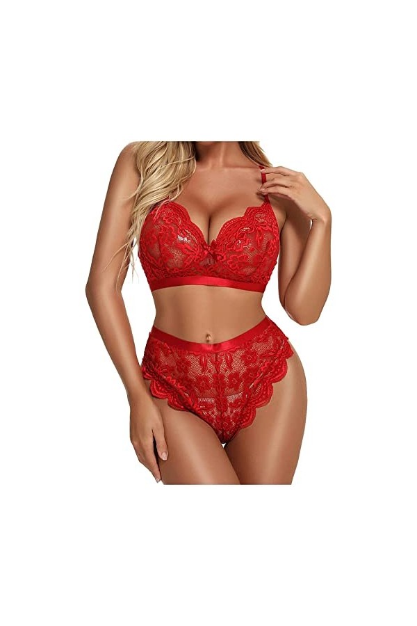 UIVHLW Lingerie Ensemble De Lingerie en Broderie De Dentelle