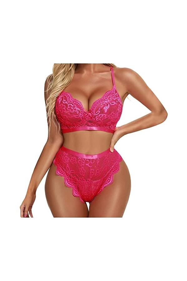 UIVHLW Lingerie Ensemble De Lingerie en Broderie De Dentelle