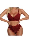 UIVHLW Lingerie Ensemble De Lingerie en Broderie De Dentelle