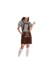 GIVBRO Costume de fête de la bière en cuir pour femme, taille M