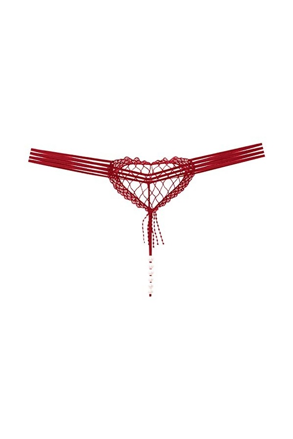 Dasongff String Ficelle Femme Sexy Chic Ouvert Culottes Taille Basse Slips Confortable String Perle Érotique Shorties Sexy Cu