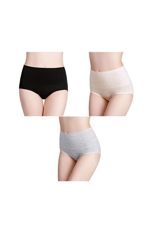 RUDDOG Culotte Femme Culotte Menstruelle 3Pc / Culotte Femme Plus Taille Femmes Sexy sous - Vêtements Taille Haute Culotte Co