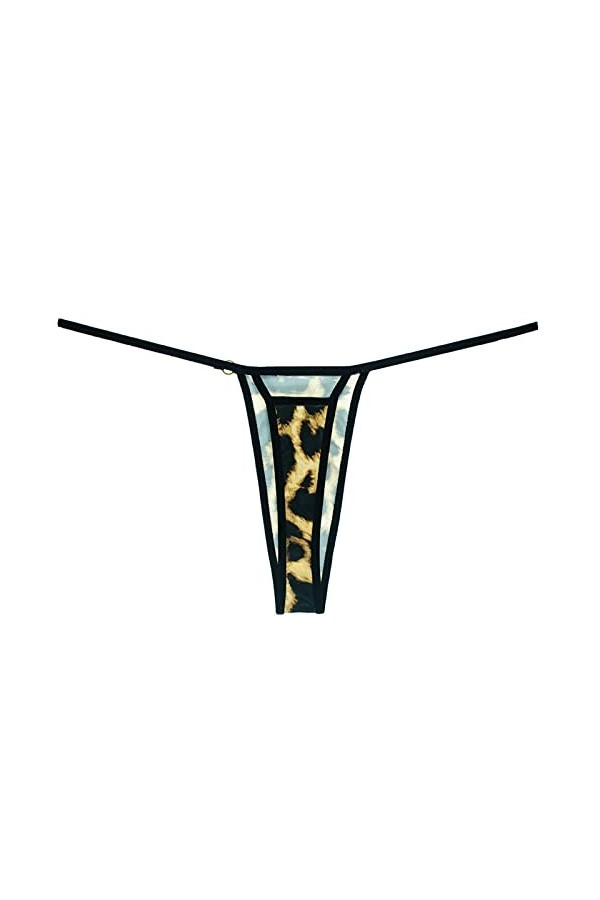 MULANY Femme Slips 3 pièces Animaux Motif Sexy Femmes String Micro String Taille Basse G-String Bikini Bas léopard sous-vêtem