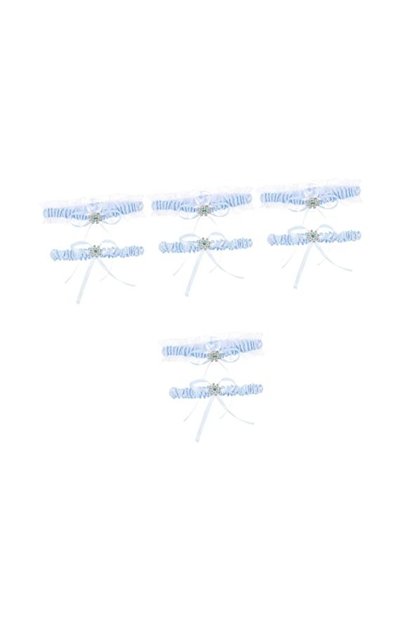 Parliky 4 Ensembles Jarretière en Dentelle De Mariée Femmes Cuisse Jarretière Mariage Jarretière Cuisse Jarretière en Dentell