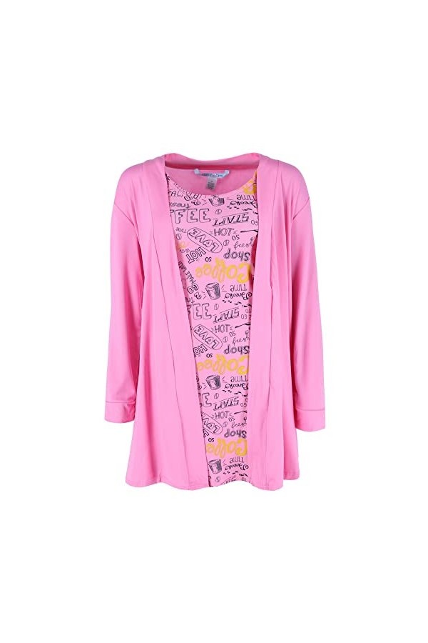 Cozy Couture Ensemble robe de chambre et robe de chambre pour femme, rose, 3XL