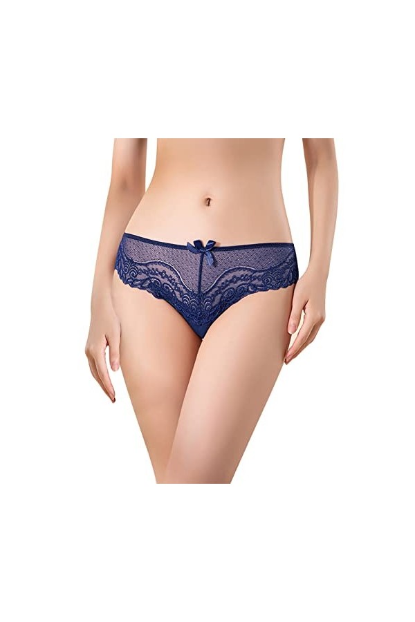 Dasongff Culotte Sexy Transparente Femme Slips Dentelle Taille Basse String Sexy Chic Ficelle Tangas Sexy sans Couture pour F