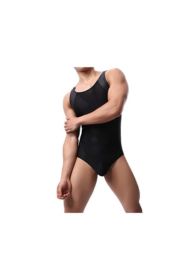 BLEXX Treillis extensible for hommes une pièce one morceau gain deserness Body Sport Wrestling Singlet Sintille Sous-vêtement