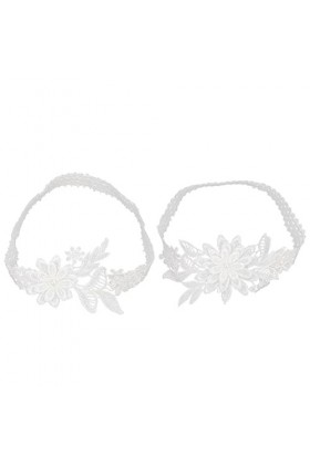 HYCYYFC Ceinture Femme 1 Paire de jarretières de mariée de Mariage jarretières Florales de mariée Bandes de Jambe en Dentelle