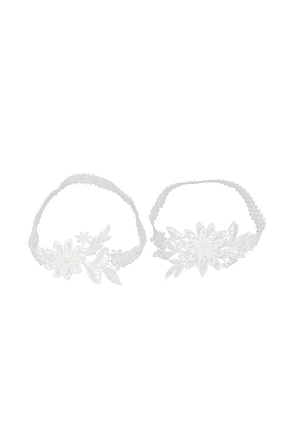 HYCYYFC Ceinture Femme 1 Paire de jarretières de mariée de Mariage jarretières Florales de mariée Bandes de Jambe en Dentelle