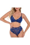 UIVHLW Nuisette Extensible Ensembles De Soutien-Gorge pour Femmes Dentelle Perspective Maille Vêtements Brodés Floraux