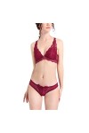 UIVHLW Lingerie De Nuit Ensembles De Slips De Soutien-Gorge sans Fil Corset sans Anneau en Acier pour Femmes