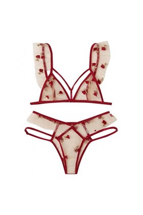 UKKO Lingerie Sexy pour Femmes Sexe Set Soutien-Gorge G-String String Vêtement De Nuit sous-Vêtements Lingerie Femme Femme Se