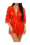 HDZHI Lingerie pour Le Sexe Lingerie Sexy Vêtements De Nuit pour Femmes Robe sous-Vêtements-Red_3XL