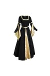 KBOPLEMQ Vêtements médiévaux pour femme en satin - Robe gothique rétro - Costume de princesse - Robe victorienne Renaissance 