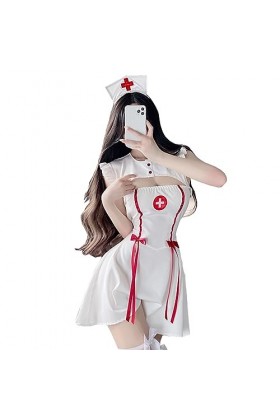 SNOMYRS Sexy Infirmière Lingerie Cosplay Tenues pour Femmes Jeu de Rôle Infirmière Costume Uniforme Tenue Babydoll Halloween 