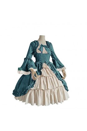 Robe de couleur contrastée pour femme - Manches courtes - Couleur unie - Laçage sexy - Robe vintage - Uchiha - Itachi - Costu