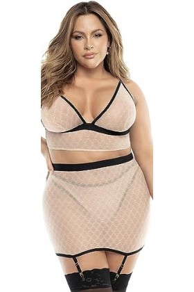 Mapalé by Espiral Ensemble de Trois pièces 8776x Lingerie, Noir, 1X / 2X Femme