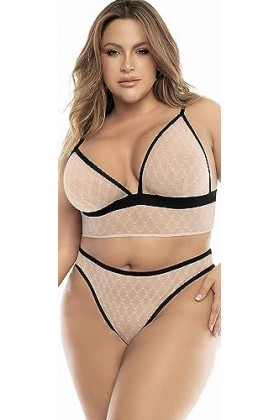 Mapalé by Espiral Ensemble de Trois pièces 8776x Lingerie, Noir, 1X / 2X Femme