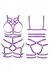 BBOHSS Femmes Bretelles Punk Soutien - Gorge Plus Taille élégant évidé sans Tasse Garter Set Gothique Halloween Carnaval Danc
